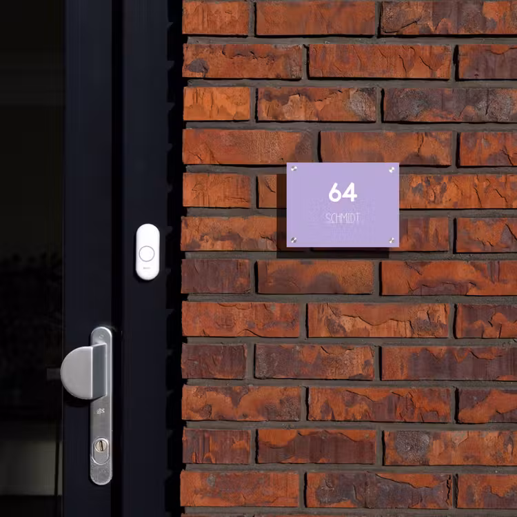 Effen - Lila - Modern Naambord Rechthoek middel -sfeer1-rechthoek-S