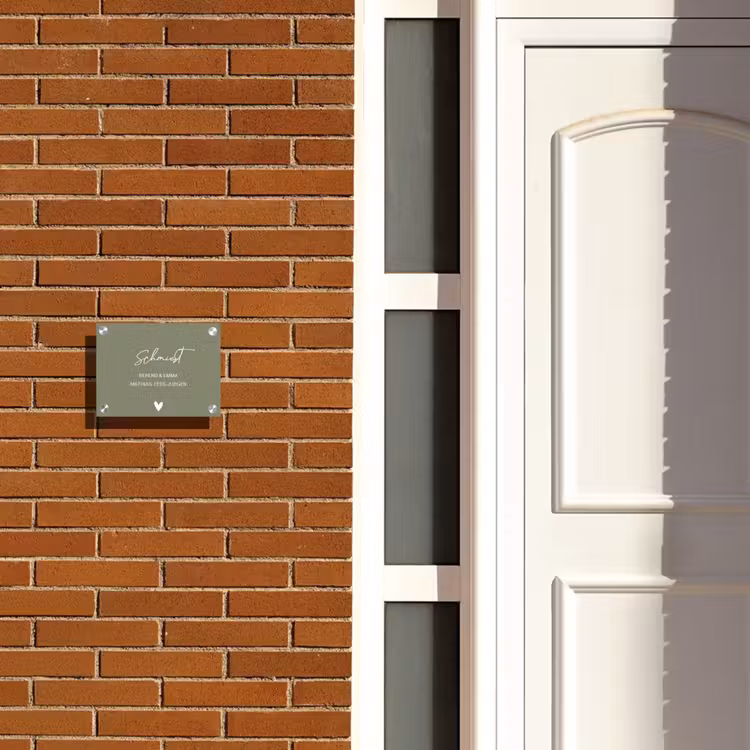 Olijfgroen - Sierlijk Naambord Rechthoek middel -sfeer3-rechthoek-S