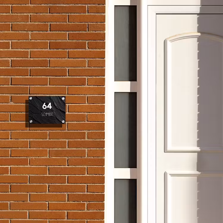 Leisteen - Modern Naambord Rechthoek middel -sfeer3-rechthoek-S