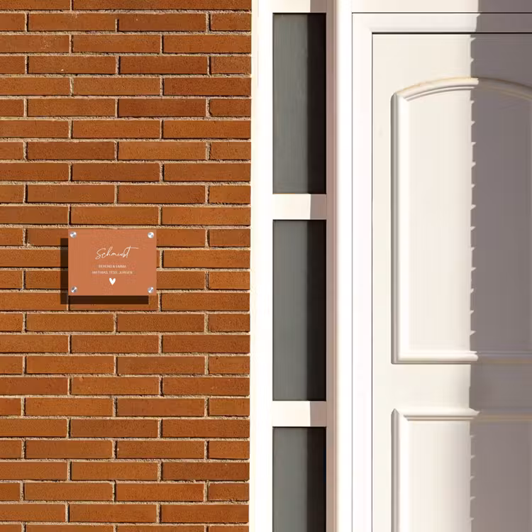 Terracotta - Sierlijk Naambord Rechthoek middel -sfeer3-rechthoek-S