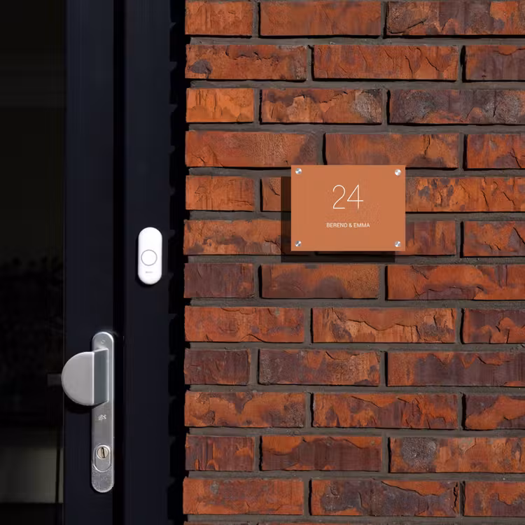 Terracotta - Klassiek Naambord Rechthoek middel -sfeer1-rechthoek-S