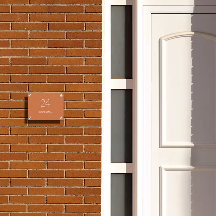 Terracotta - Klassiek Naambord Rechthoek middel -sfeer3-rechthoek-S