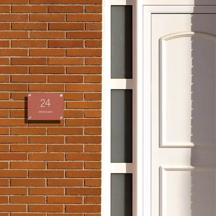 Terracotta - Klassiek Naambord Rechthoek middel -sfeer3-rechthoek-S