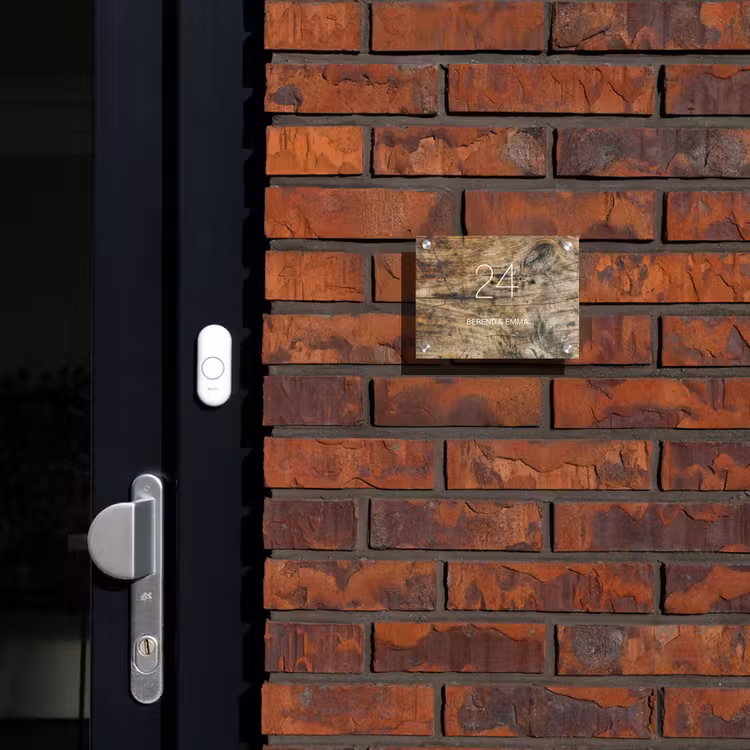 Verweerd hout - Klassiek Naambord Rechthoek middel -sfeer1-rechthoek-S