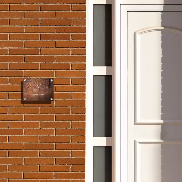 Verweerd metaal - Klassiek Naambord Rechthoek middel -sfeer3-rechthoek-S