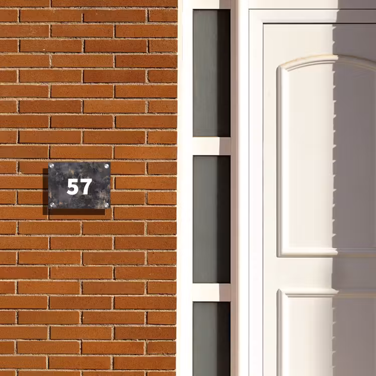 Verweerd metaal - Traditioneel Naambord Rechthoek middel -sfeer3-rechthoek-S