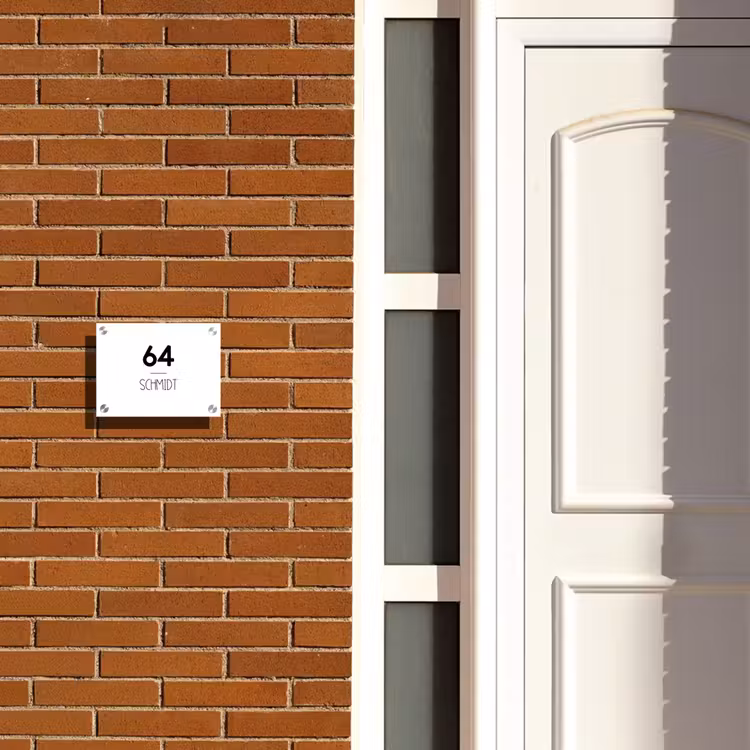 Wit vlak - Modern Naambord Rechthoek middel -sfeer3-rechthoek-S