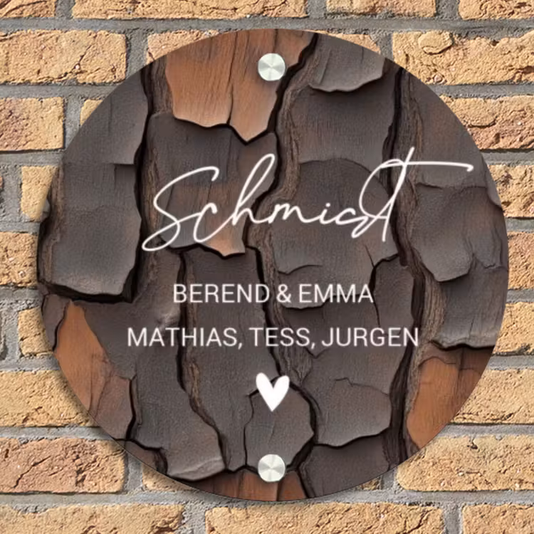 Boomschors - Sierlijk Naambord Rond klein -sfeer1