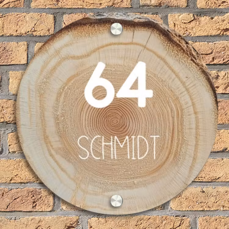 Baumscheibe - Modern Naambord Rond klein -sfeer1
