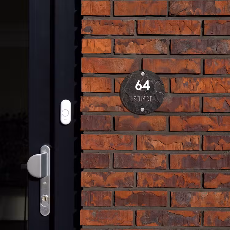 Gebarsten steen - Modern Naambord Rond klein -sfeer1-rond-XS