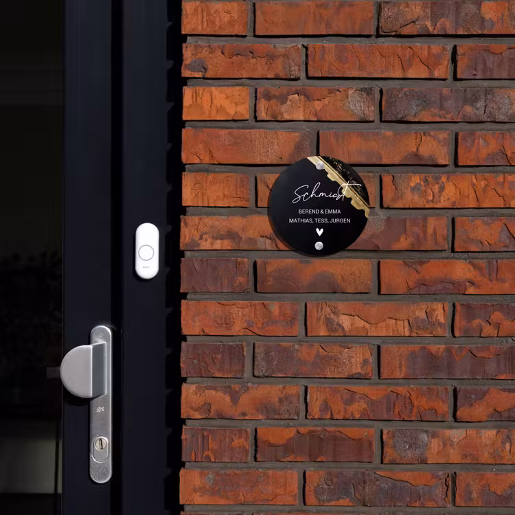 Gouden hoek - Sierlijk Naambord Rond klein -sfeer1-rond-XS