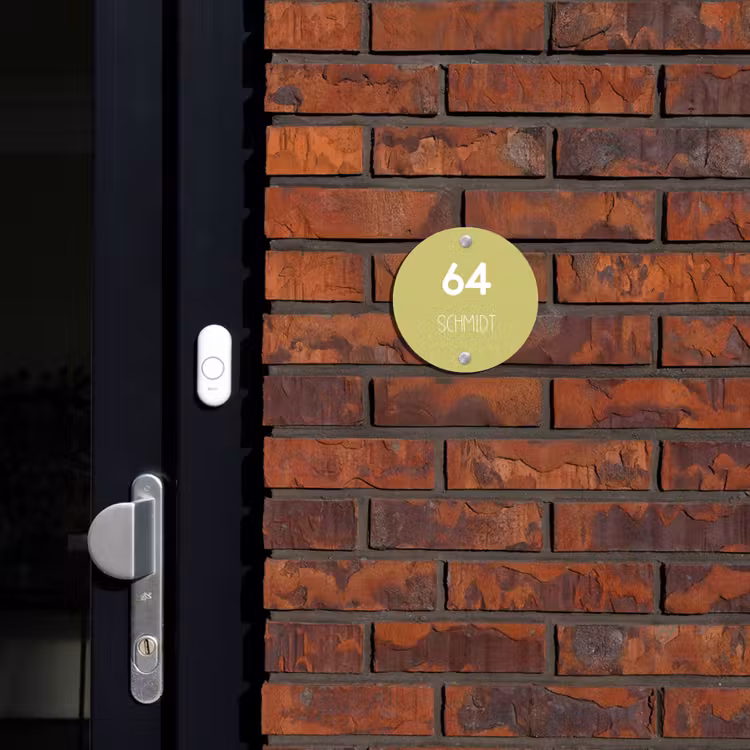 Lichtgroen - Modern Naambord Rond klein -sfeer1-rond-XS