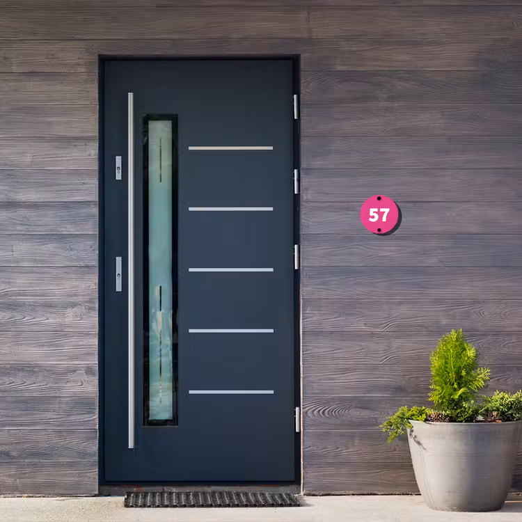 Knallrosa - Elegant Naambord Rond klein -sfeer11-rond-XS