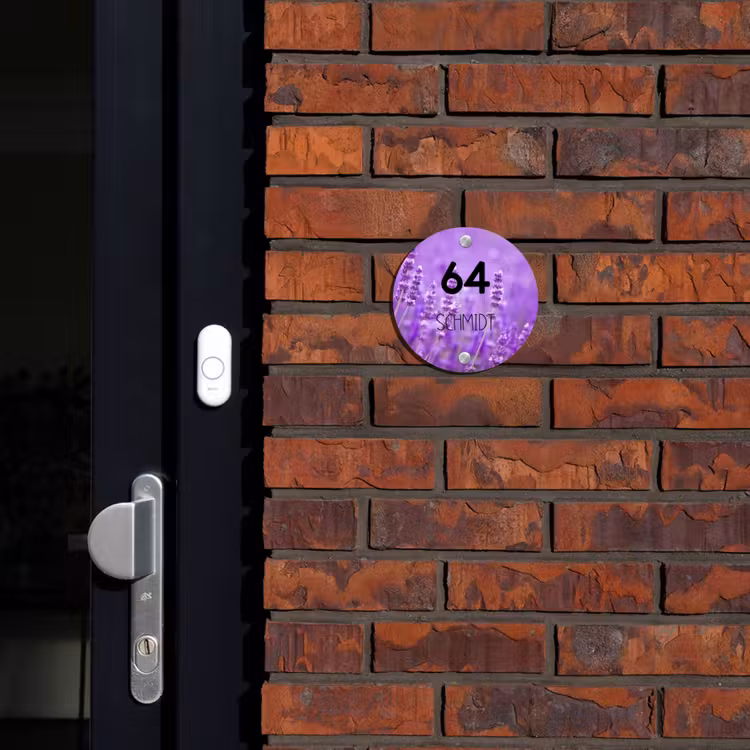 Lavendel - Modern Naambord Rond klein -sfeer1-rond-XS