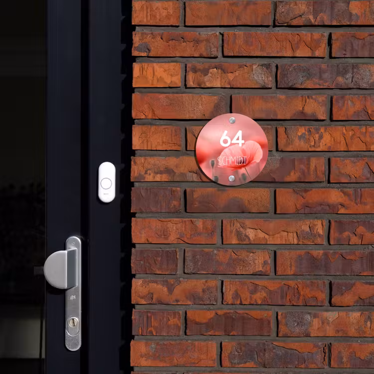 Klaproos - Modern Naambord Rond klein -sfeer1-rond-XS