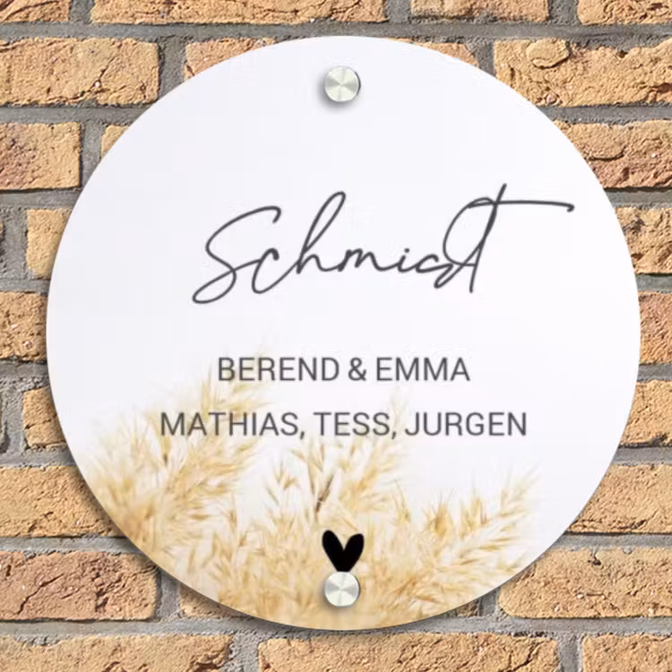 Pluimgras - Sierlijk Naambord Rond klein -sfeer1