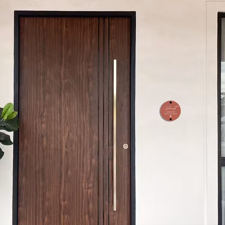 Terracotta - Sierlijk Naambord Rond klein -sfeer10-rond-XS