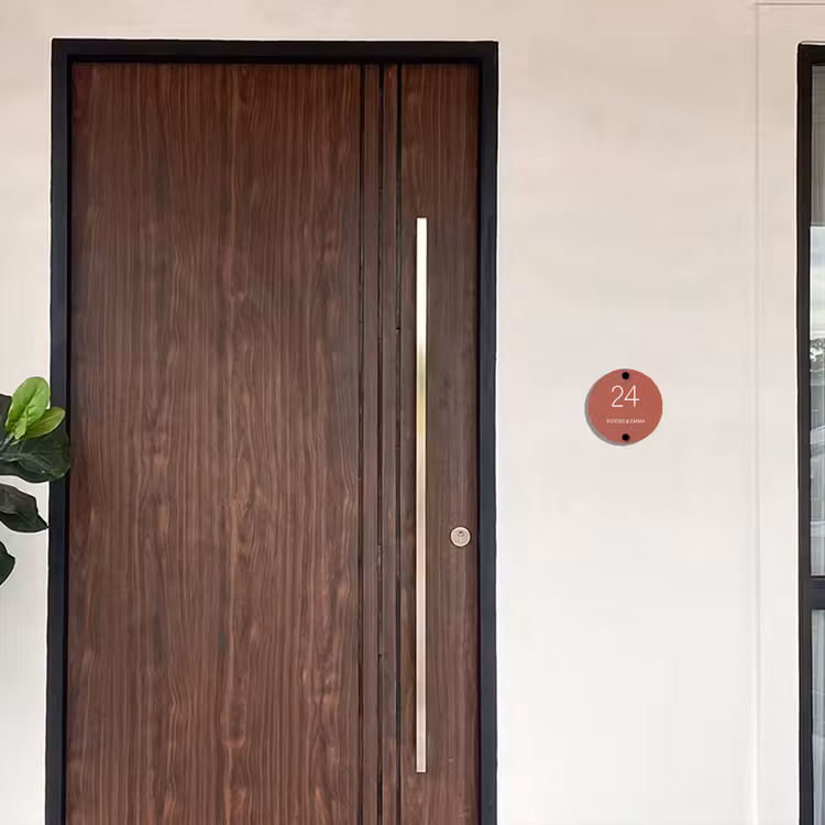 Terracotta - Klassiek Naambord Rond klein -sfeer10-rond-XS