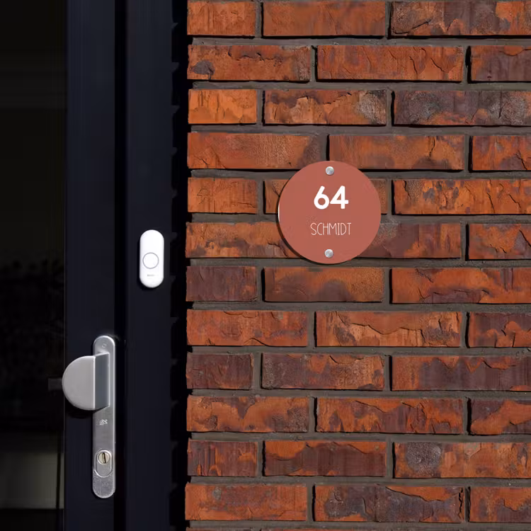 Terracotta - Modern Naambord Rond klein -sfeer1-rond-XS