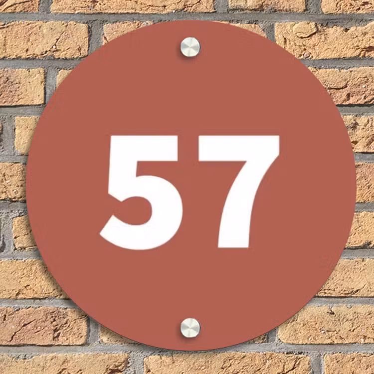 Terracotta - Traditioneel Naambord Rond klein -sfeer1