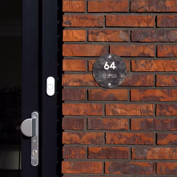 Verweerd metaal - Modern Naambord Rond klein -sfeer1-rond-XS