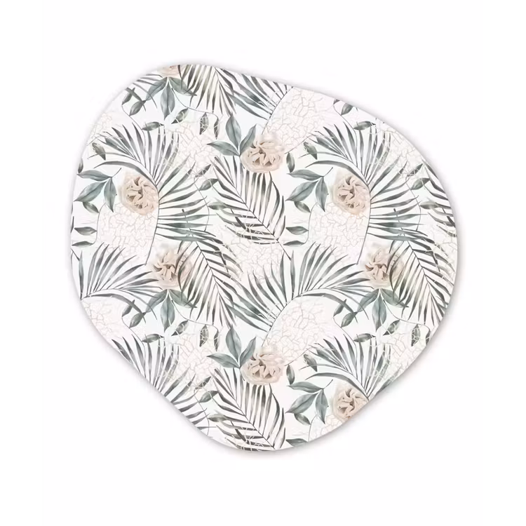 Monstera - Palmblad - Jungle - Tropisch Wandcirkel Organisch Aluminium middel -3d