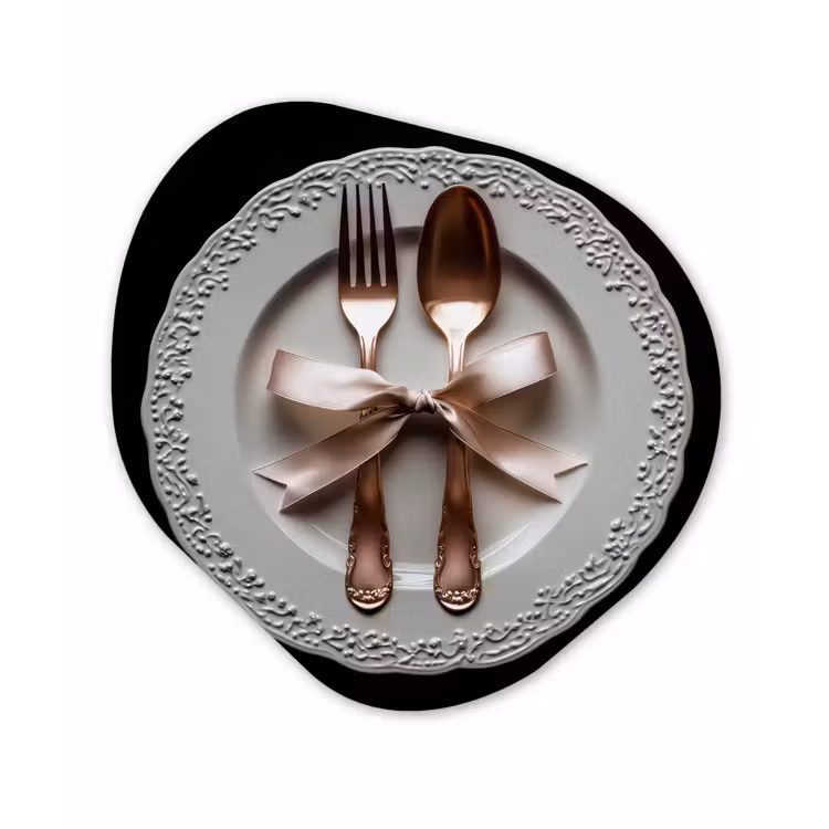 Rose - Strik - Bestek Wandcirkel Organisch Aluminium middel -3d
