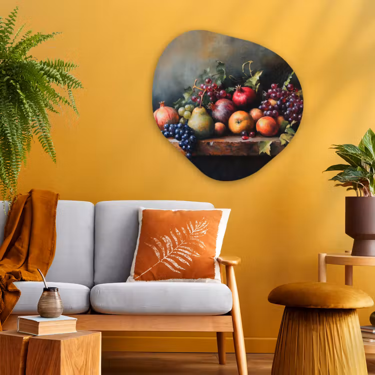 Rustiek - Stilleven - Fruit Wandcirkel Organisch Aluminium middel -sfeer4