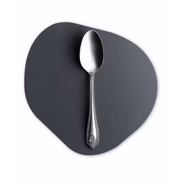 Zilver - Metaal - Lepel Wandcirkel Organisch Aluminium middel -3d