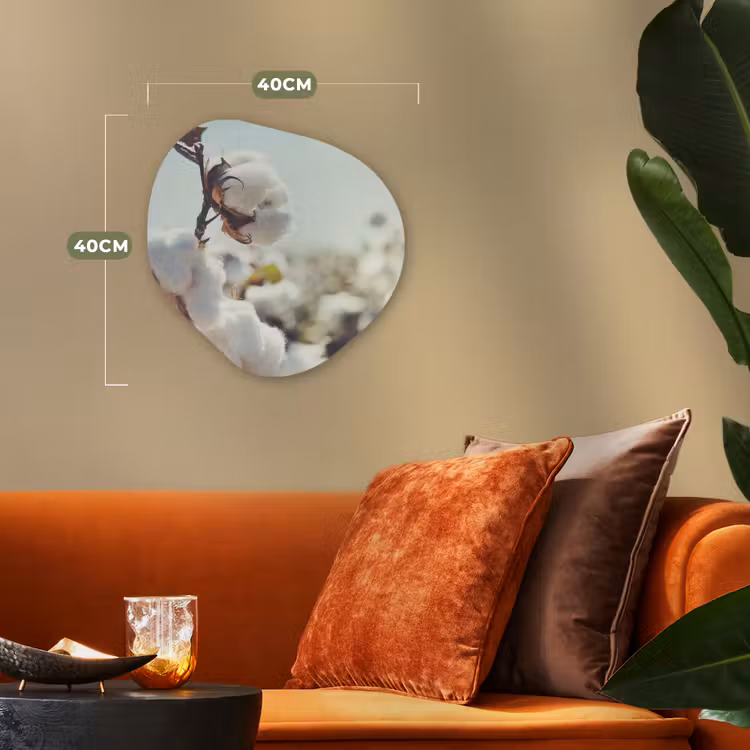 Planten - Bloem - Tak - Natuur Wandcirkel Organisch Forex 3mm klein -sfeer3
