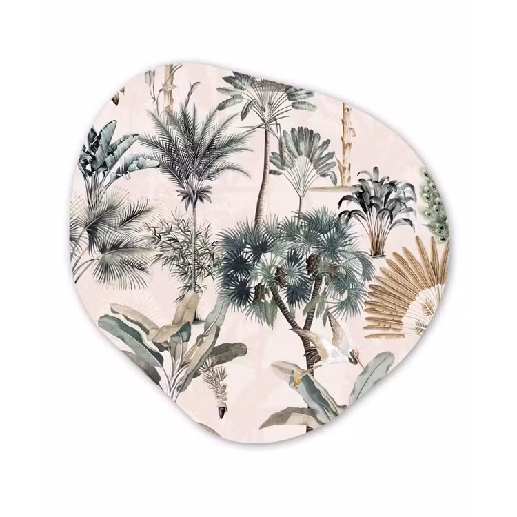 Bladeren - Monstera - Jungle - Tropical Wandcirkel Organisch Plexiglas middel -3d