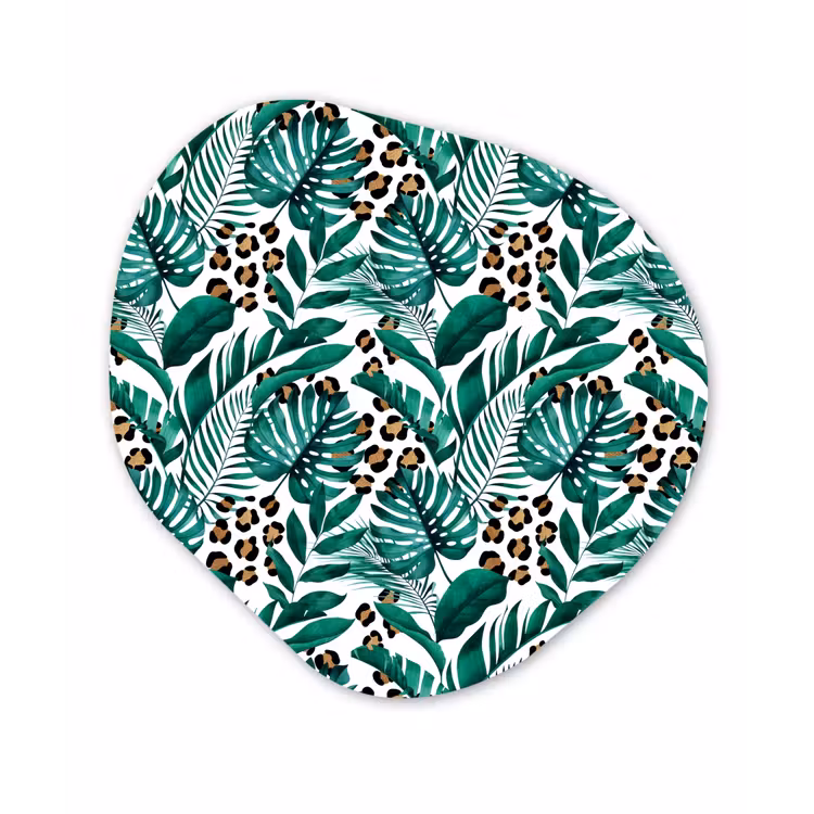 Bladeren - Tropisch - Jungle Wandcirkel Organisch Plexiglas middel -3d