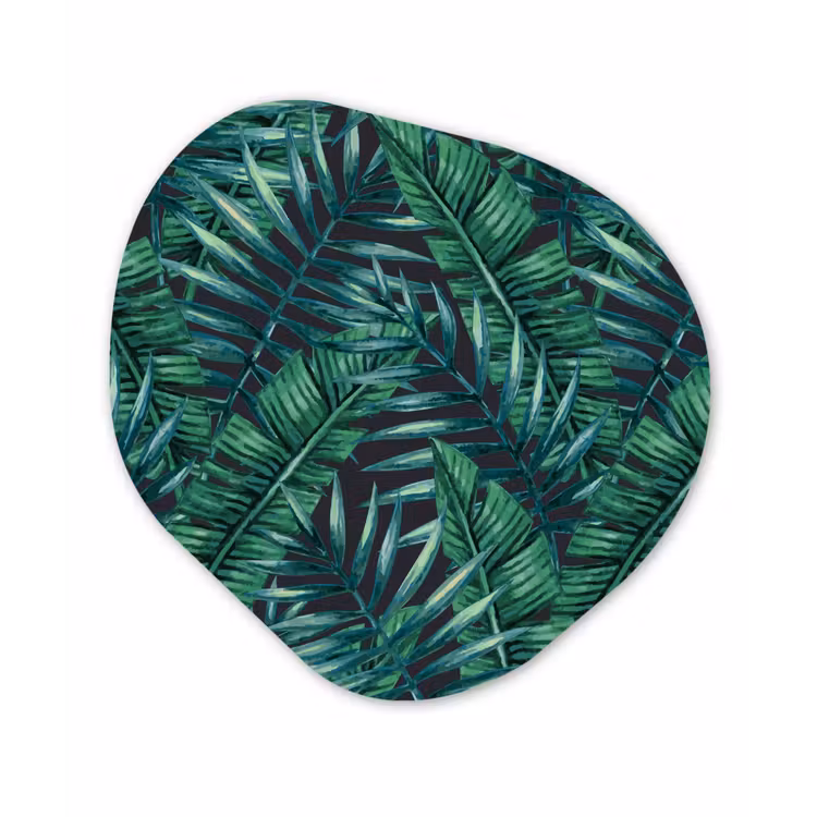 Bladeren - Tropisch - Jungle -  Natuur Wandcirkel Organisch Plexiglas middel -3d