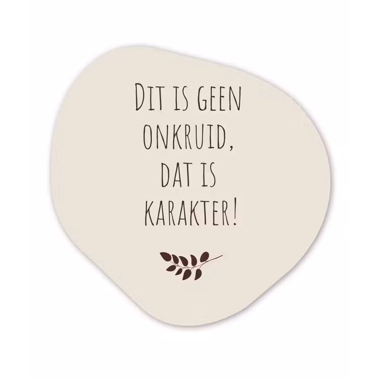 Bruin - Minimalistisch - Quote - Zomer Wandcirkel Organisch Plexiglas middel -3d