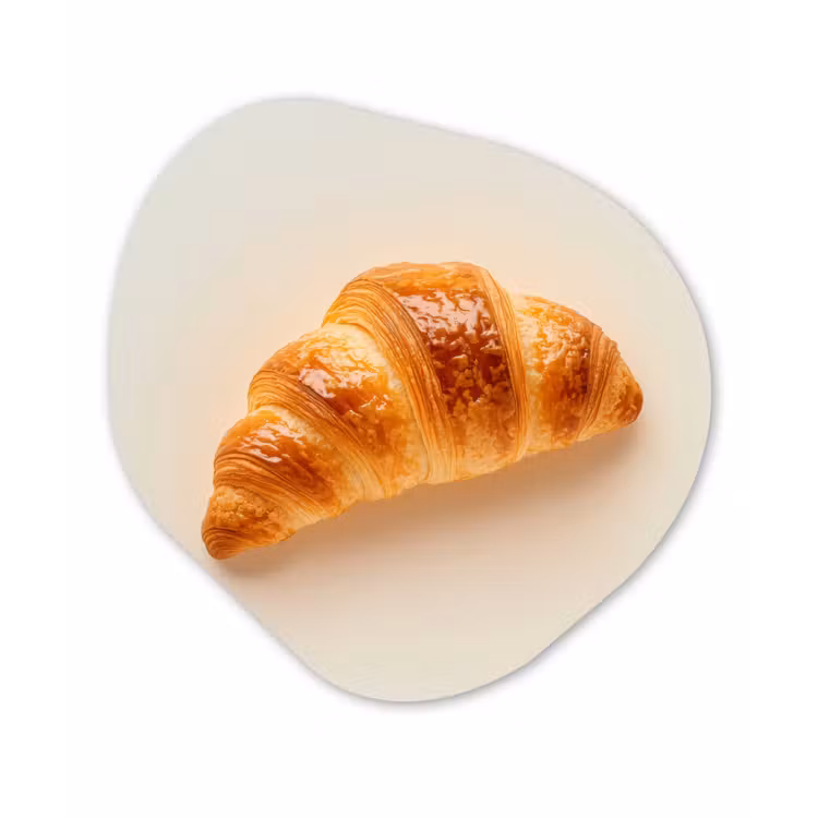 Croissant - Brood - Beige Wandcirkel Organisch Plexiglas middel -3d
