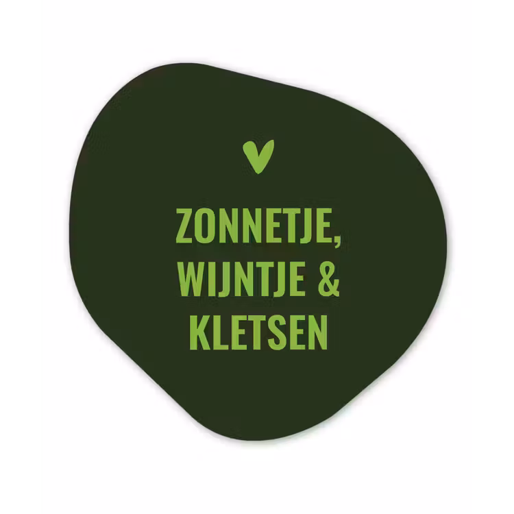 Donkergroen - Quote - Zon - Zomer Wandcirkel Organisch Plexiglas middel -3d
