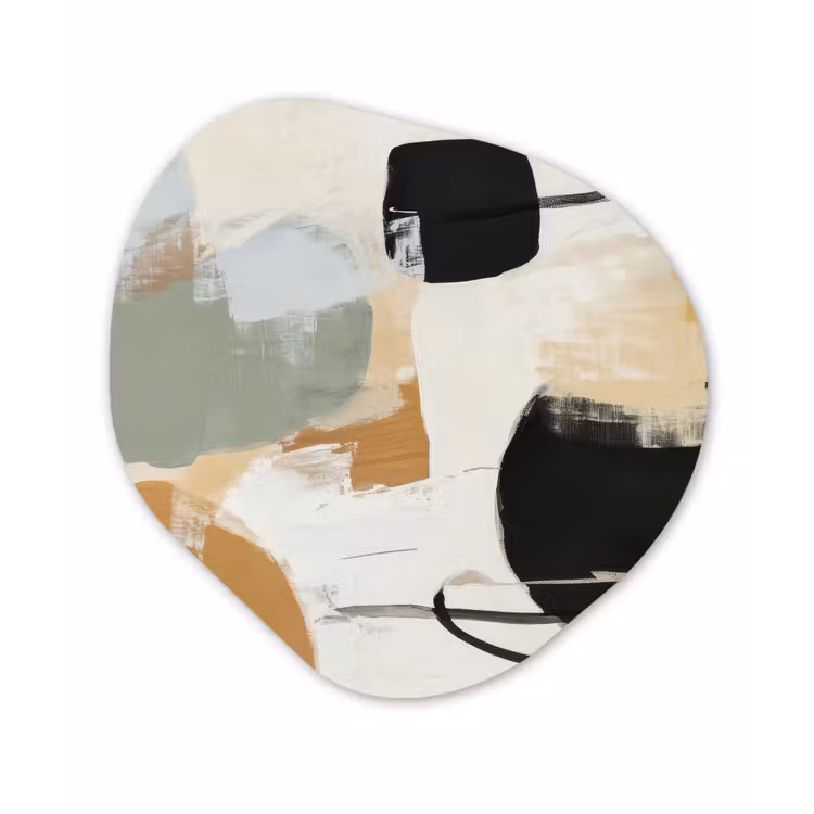 Paint - Abstract - Kleuren Wandcirkel Organisch Plexiglas middel -3d