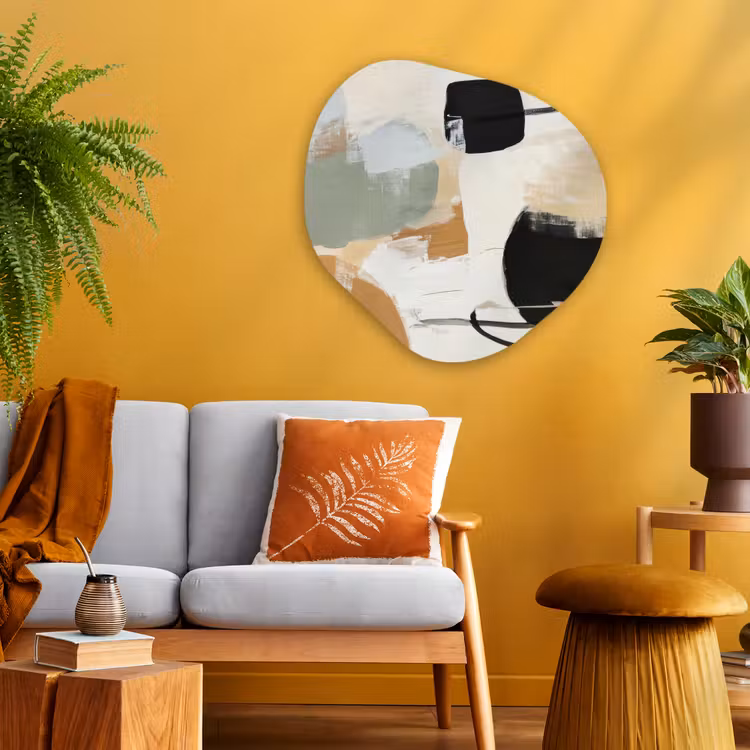 Paint - Abstract - Kleuren Wandcirkel Organisch Plexiglas middel -sfeer4