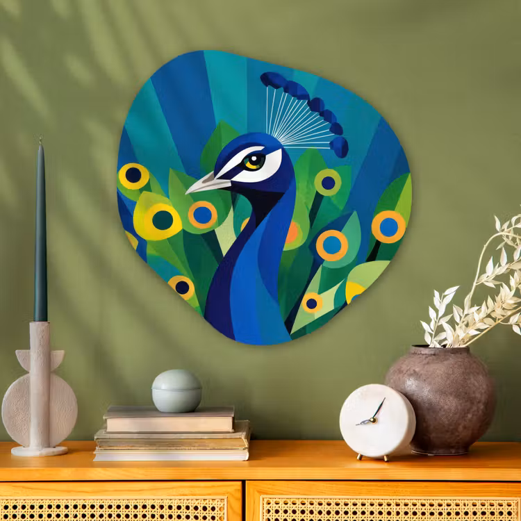 Pauw - Cirkels - Blauw Wandcirkel Organisch Plexiglas middel -sfeer2