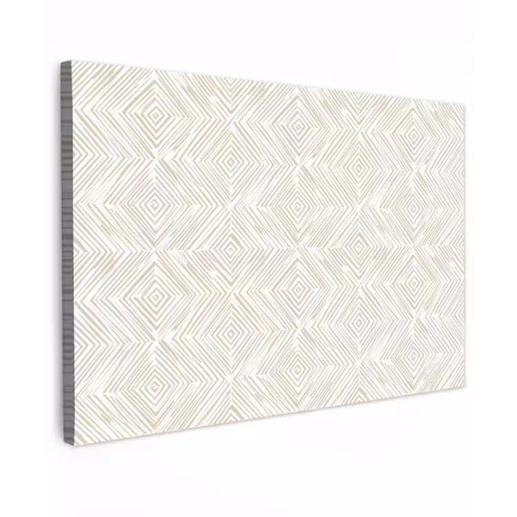 Abstract - Ruiten - Beige Tuinposter op houten frame 2 cm dik klein 845 -3d