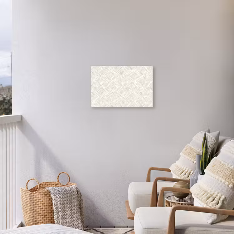 Abstract - Ruiten - Beige Tuinposter op houten frame 2 cm dik klein 845 -sfeer1