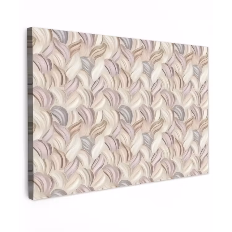 Abstract - Golvend - Pastel Tuinposter op houten frame 2 cm dik klein 845 -3d