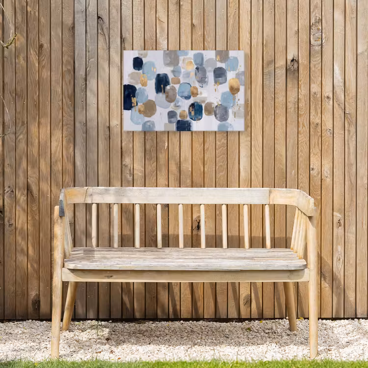 Abstract - Goud - Vormen Tuinposter op houten frame 2 cm dik klein -sfeer4