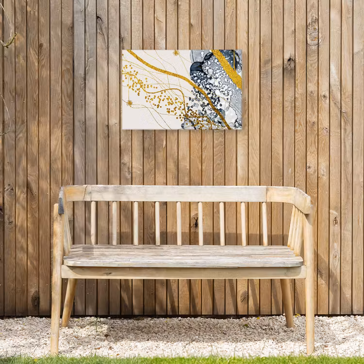 Abstract - Goud - Natuur - Kunst Tuinposter op houten frame 2 cm dik klein -sfeer4