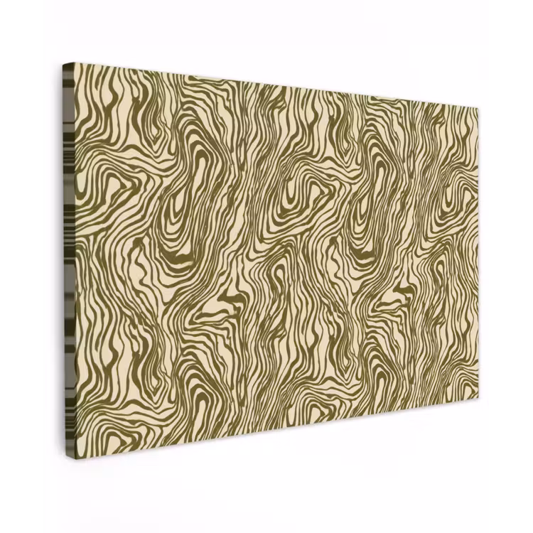 Abstract - Marmer - Groen Tuinposter op houten frame 2 cm dik klein 845 -3d