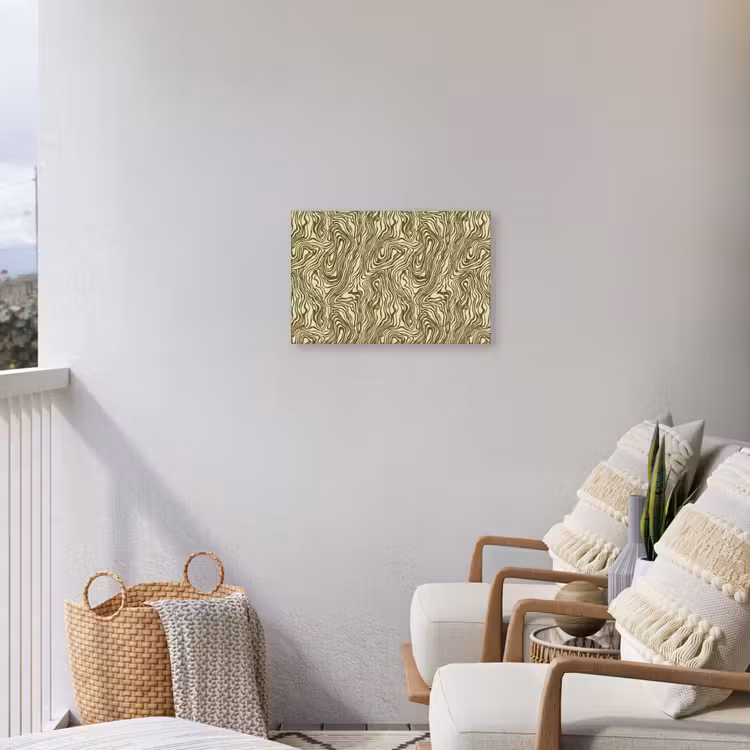 Abstract - Marmer - Groen Tuinposter op houten frame 2 cm dik klein 845 -sfeer1