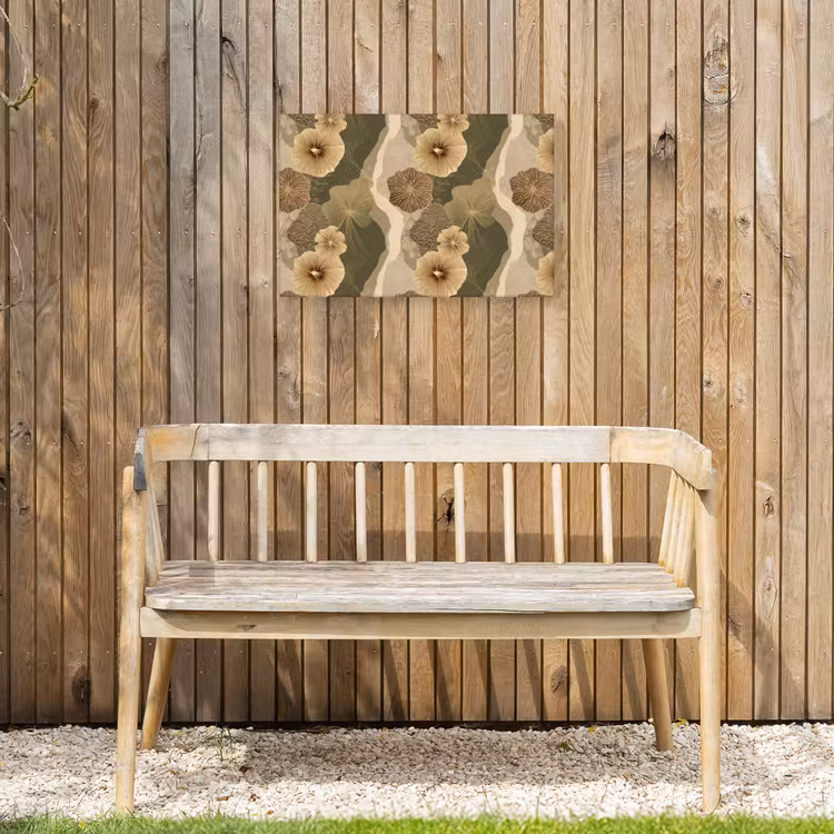 Abstract - Modern - Groen Tuinposter op houten frame 2 cm dik klein 845 -sfeer4