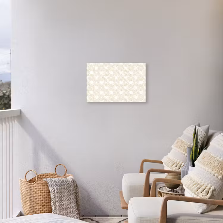 Abstract - Motief - Beige Tuinposter op houten frame 2 cm dik klein 845 -sfeer1
