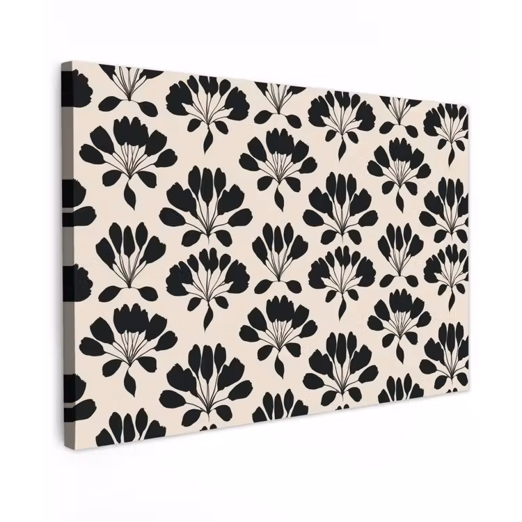 Abstract - Patroon - Zwart Tuinposter op houten frame 2 cm dik klein 845 -3d