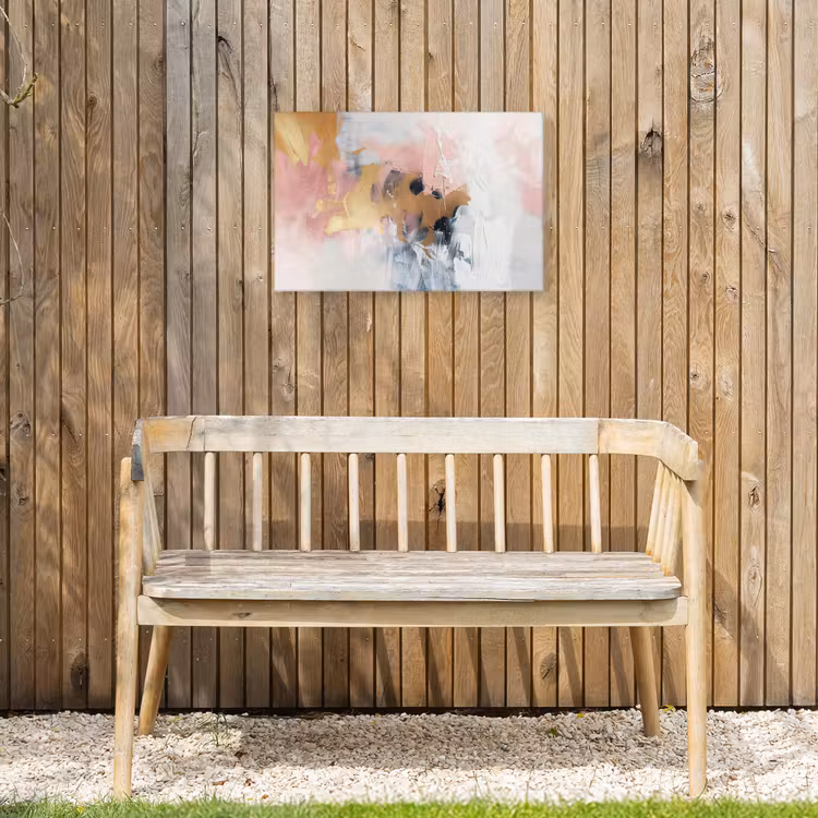 Abstract - Pastel kleuren - Goud - Modern - Aesthetic Tuinposter op houten frame 2 cm dik klein -sfeer4
